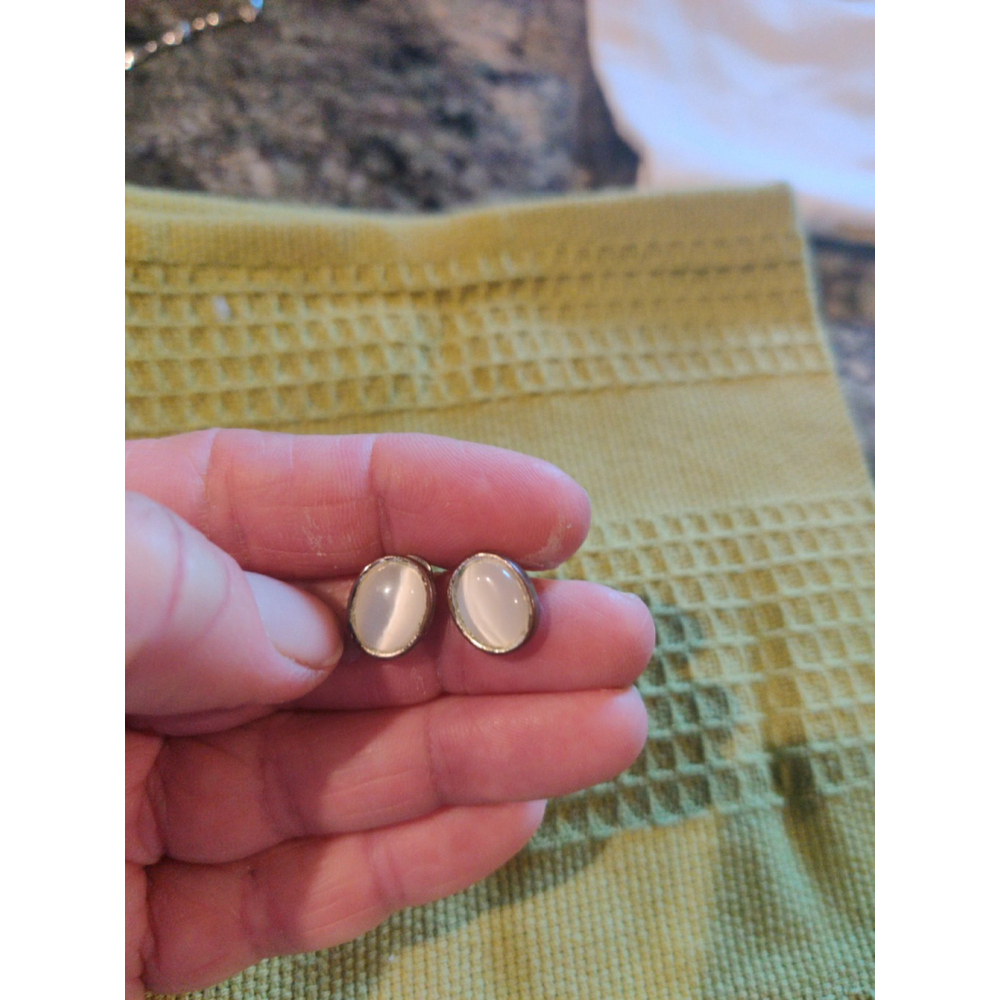 white moonstone earrings Kenneth Cole